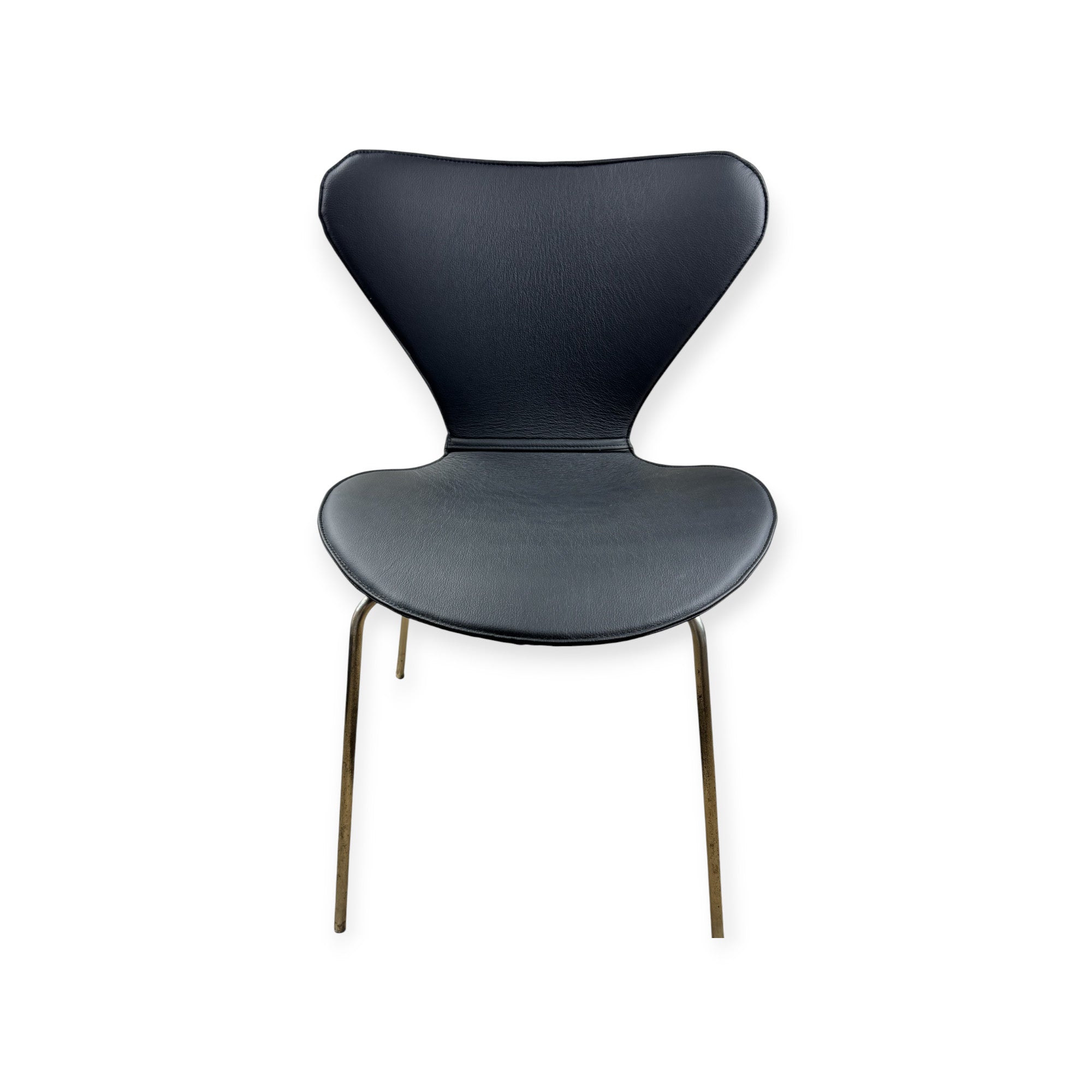 Capa completa para Arne Jacobsen 3107 Cadeira em couro preto