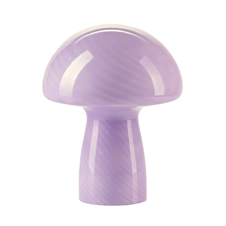Bahne - Lâmpada de Fúngica - Lâmpada de mesa de cogumelos, lavanda - H23 cm.