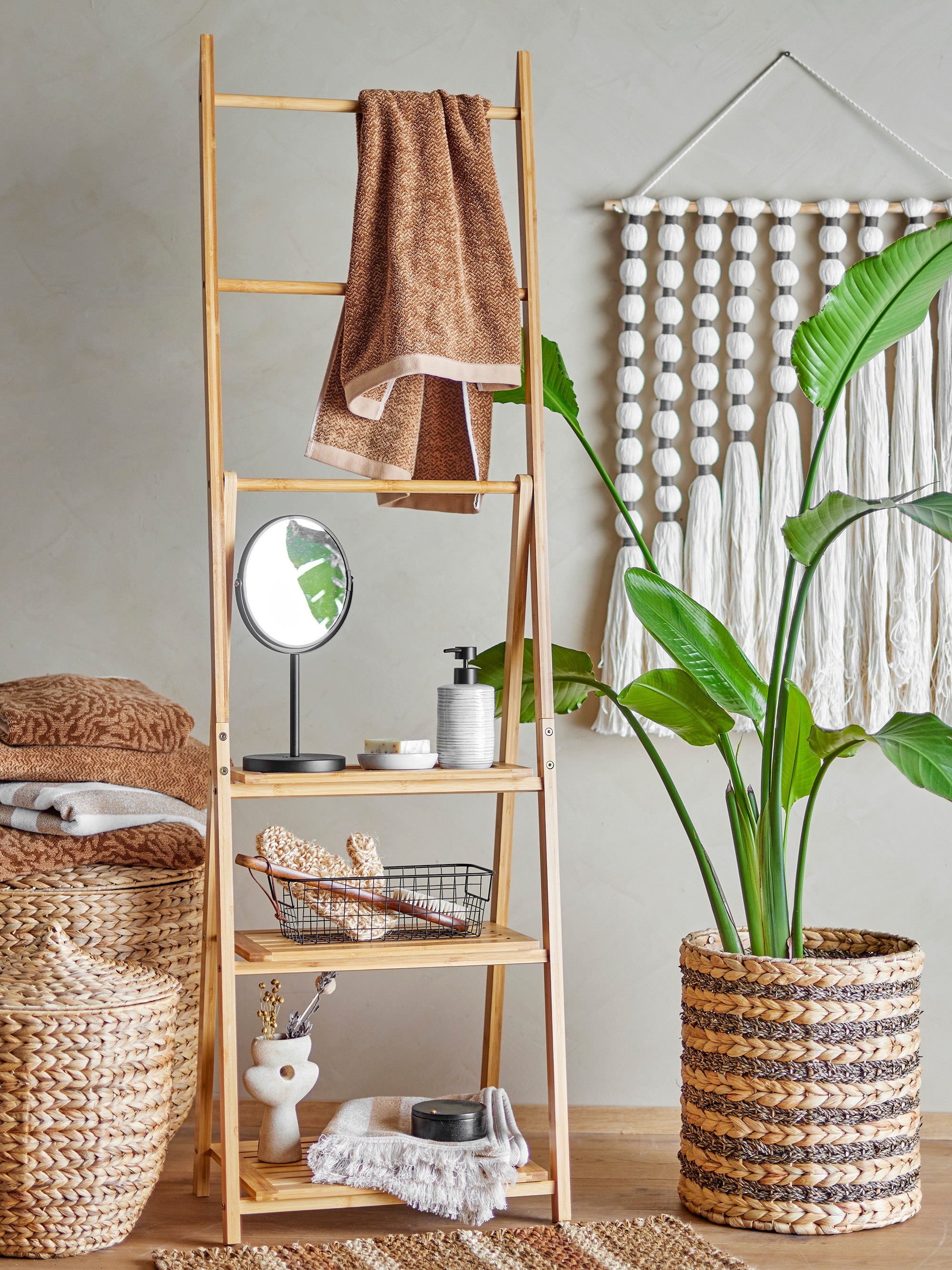 Espelho de mesa suave, preto, metal