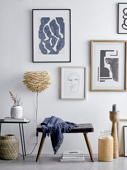 Linda xadrez, azul, algodão reciclado