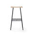 Andersen Furniture HC2 BARSTOL - EG SÆDE - SORT PULVERLAKERET STEL - H79 - DesignGaragen.dk.