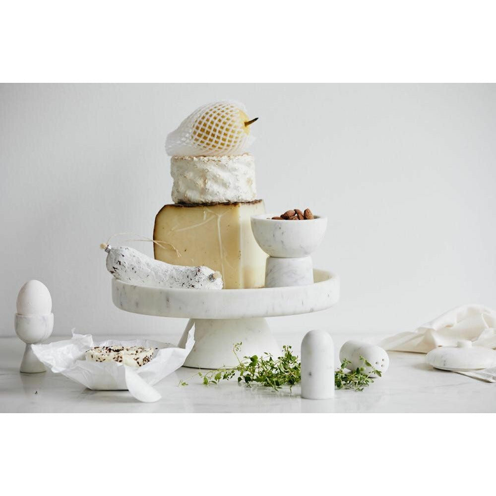 Prato de bolo Nordal IMATRA em mármore - ø30 cm - branco