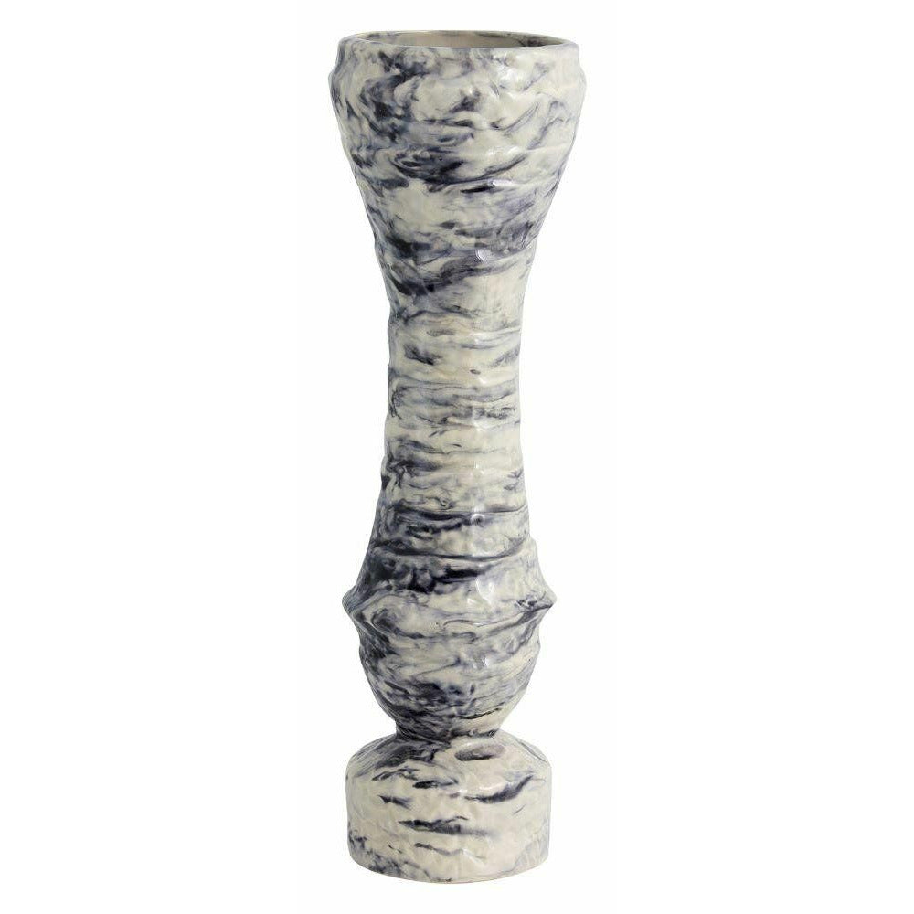 Vaso Nordal LUNGA em cerâmica - h39 cm - preto/branco