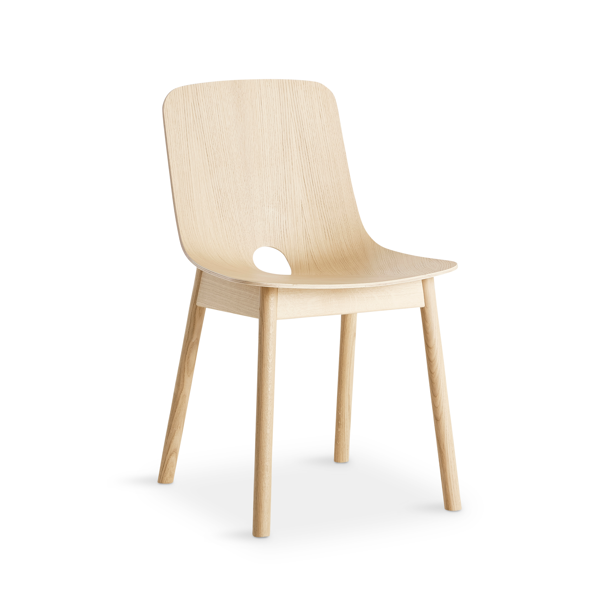 Woud - cadeira de jantar mono - carvalho pigmentado branco