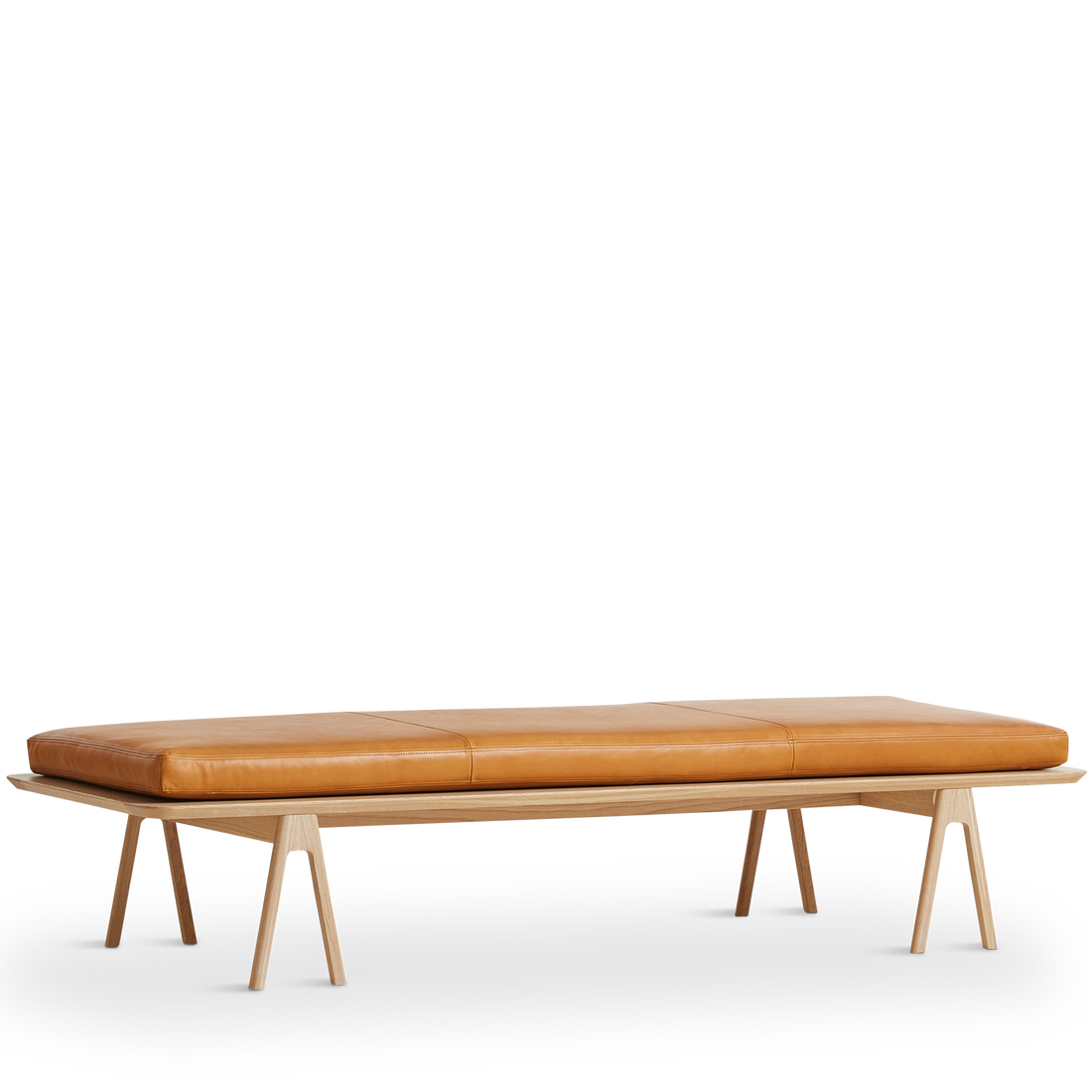 Woud - Level Daybed - Cognac/Oak 190x76.50x41 cm