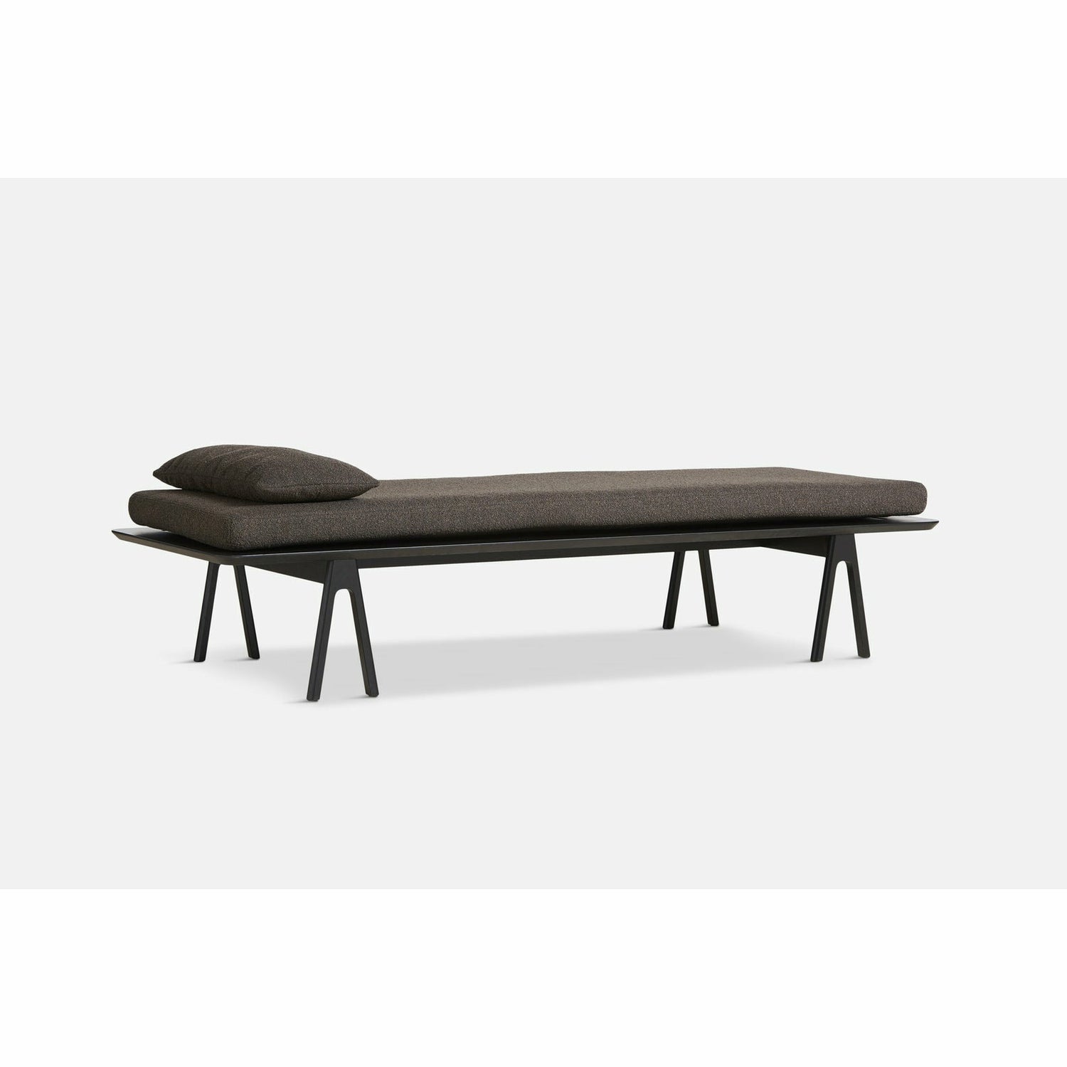 Woud - Level Daybed - Bouclé marrom escuro/preto 190x76.50x41 cm