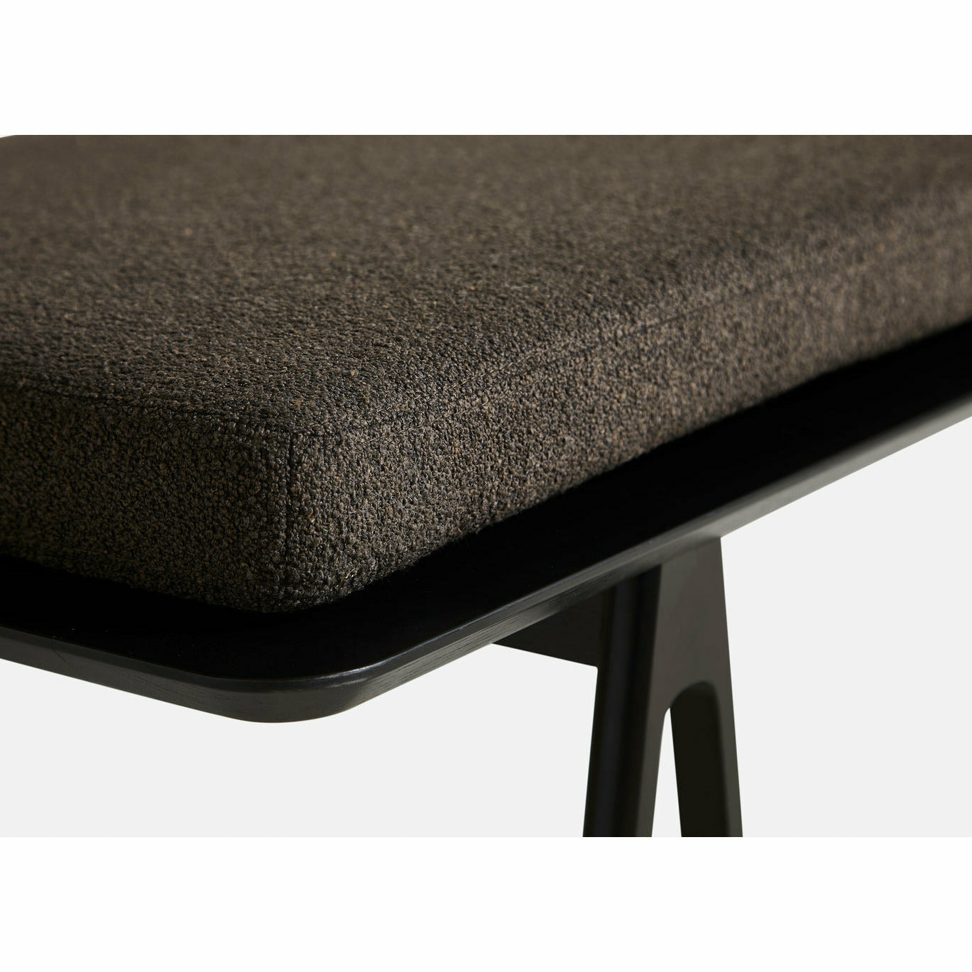 Woud - Level Daybed - Bouclé marrom escuro/preto 190x76.50x41 cm