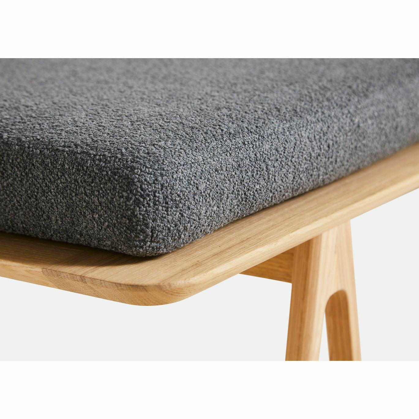 Woud - Level Daybed - Gray Bouclé/Oak 190x76.50x41 cm