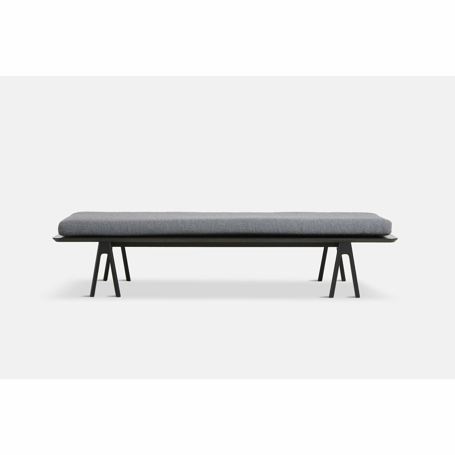 Woud - Level Daybed - Gray Bouclé/Black 190x76.50x41 cm