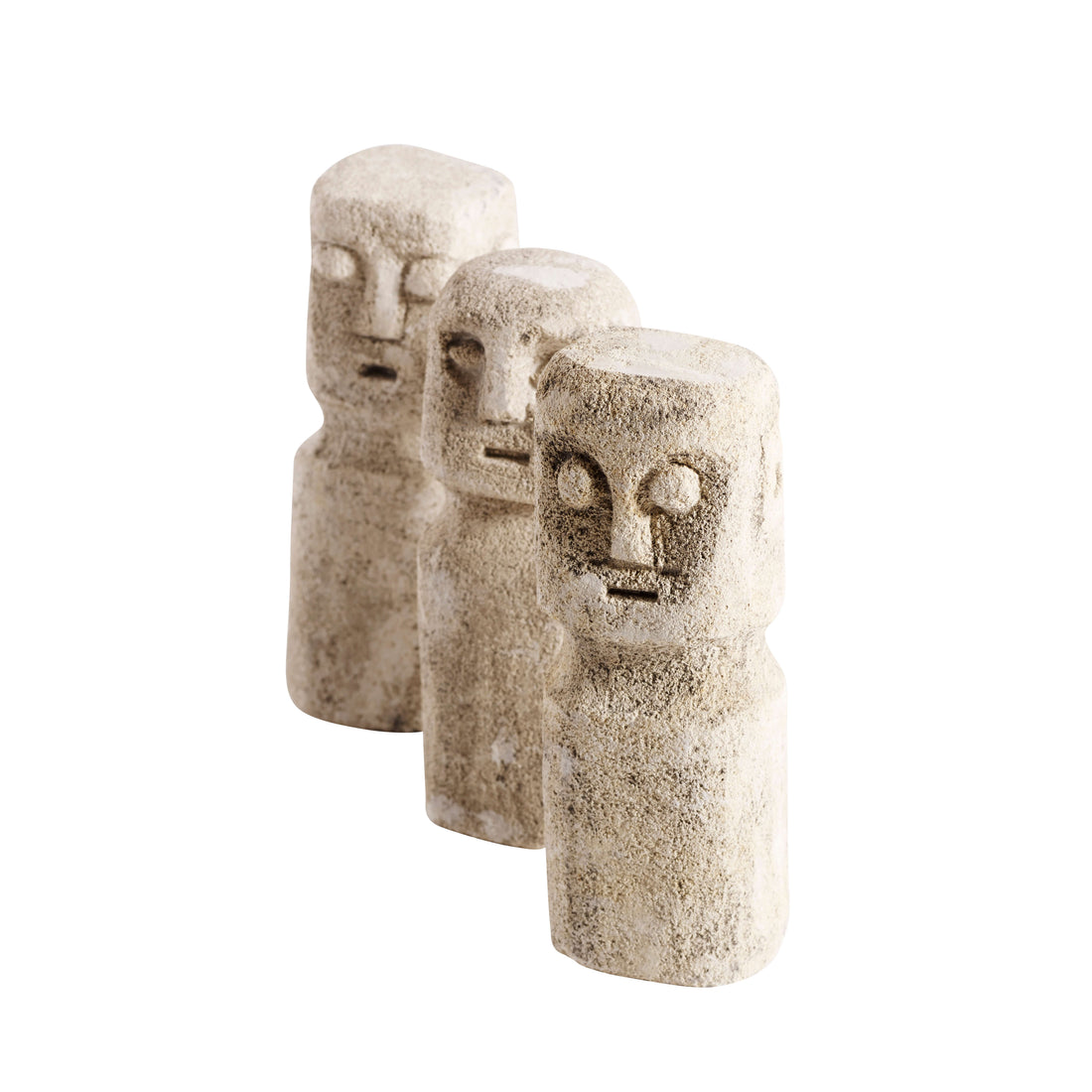 Muubs Skulptur Ray S/3 - Natur - Sandsten - H: 15 cm - DesignGaragen.dk.