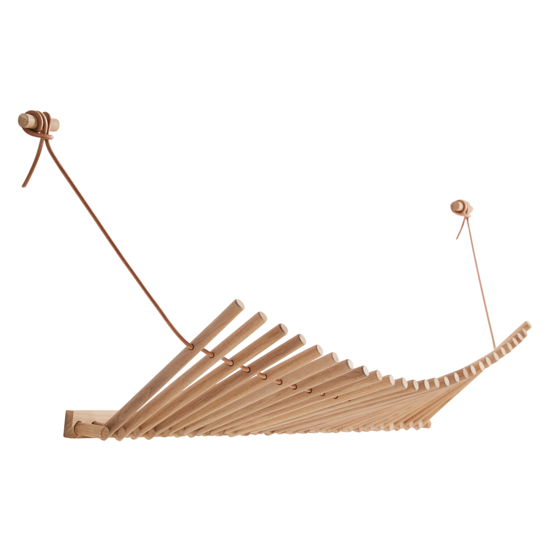 WOUD - Knaegt coat rack - White pigmented oak/cognac - WOUD - DesignGaragen.dk
