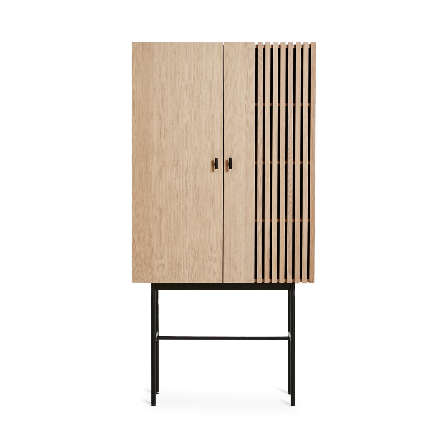 Woud - Array Highboard (80 cm) - carvalho pigmentado branco