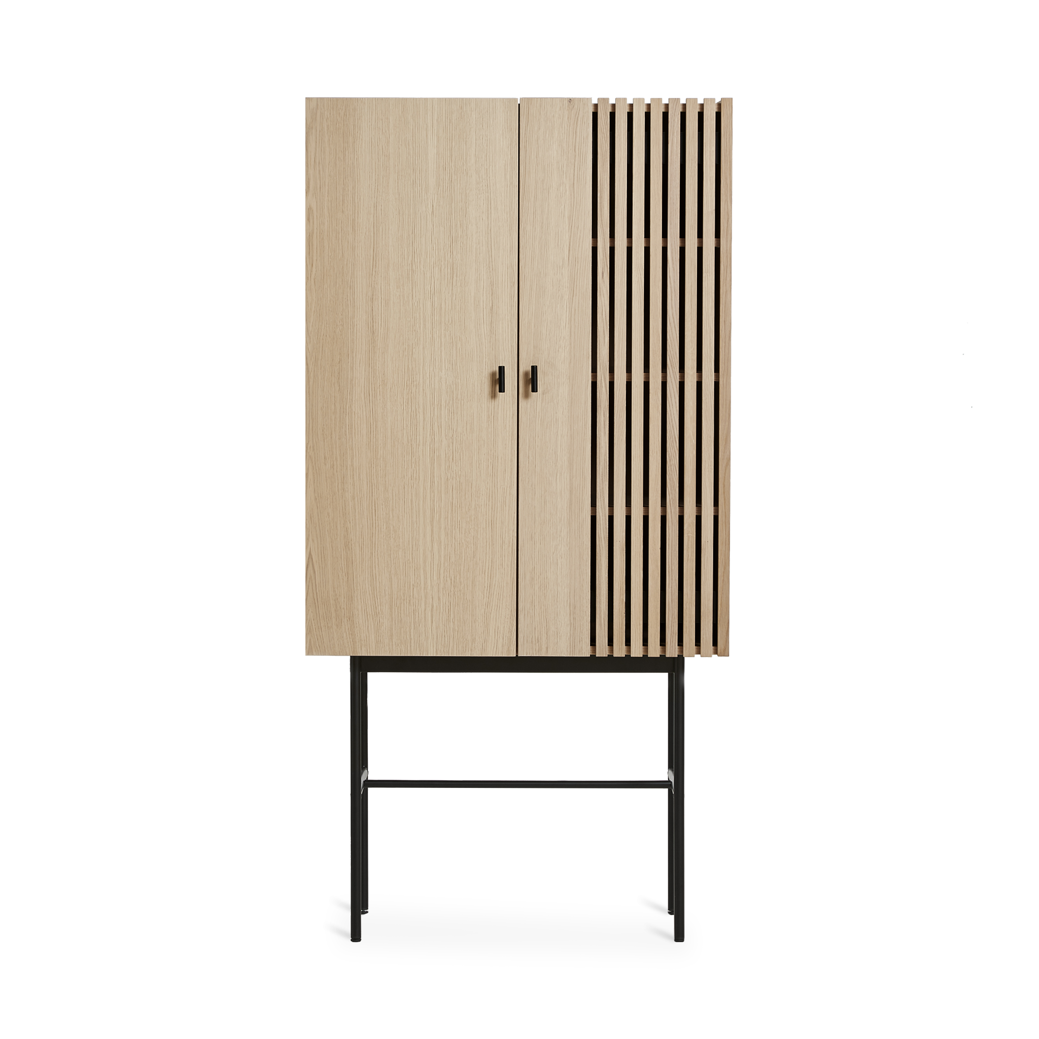 Woud - Array Highboard (80 cm) - carvalho pigmentado branco