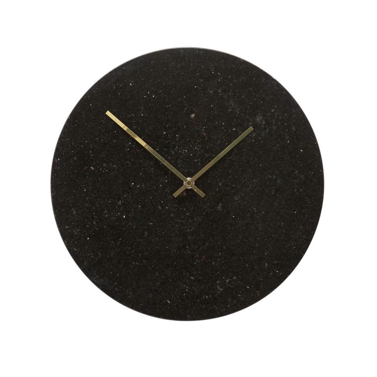 Relógio de parede Hübsch - preto / ouro Ø35x1cm