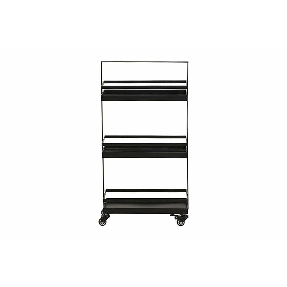 Nordal VOLLOS estante de rolos / estante em ferro - 80x42 cm - preto