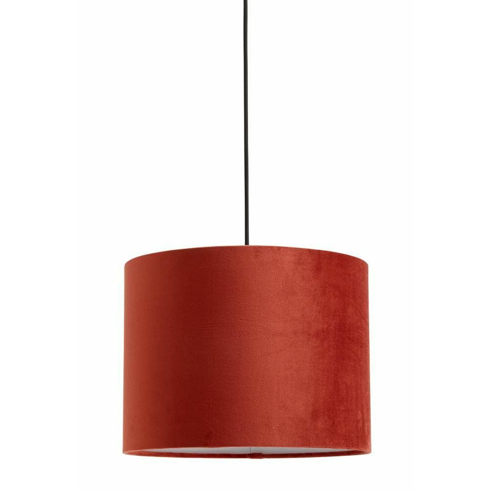 Lampshade Nordal em veludo - ø33 cm - laranja vermelha