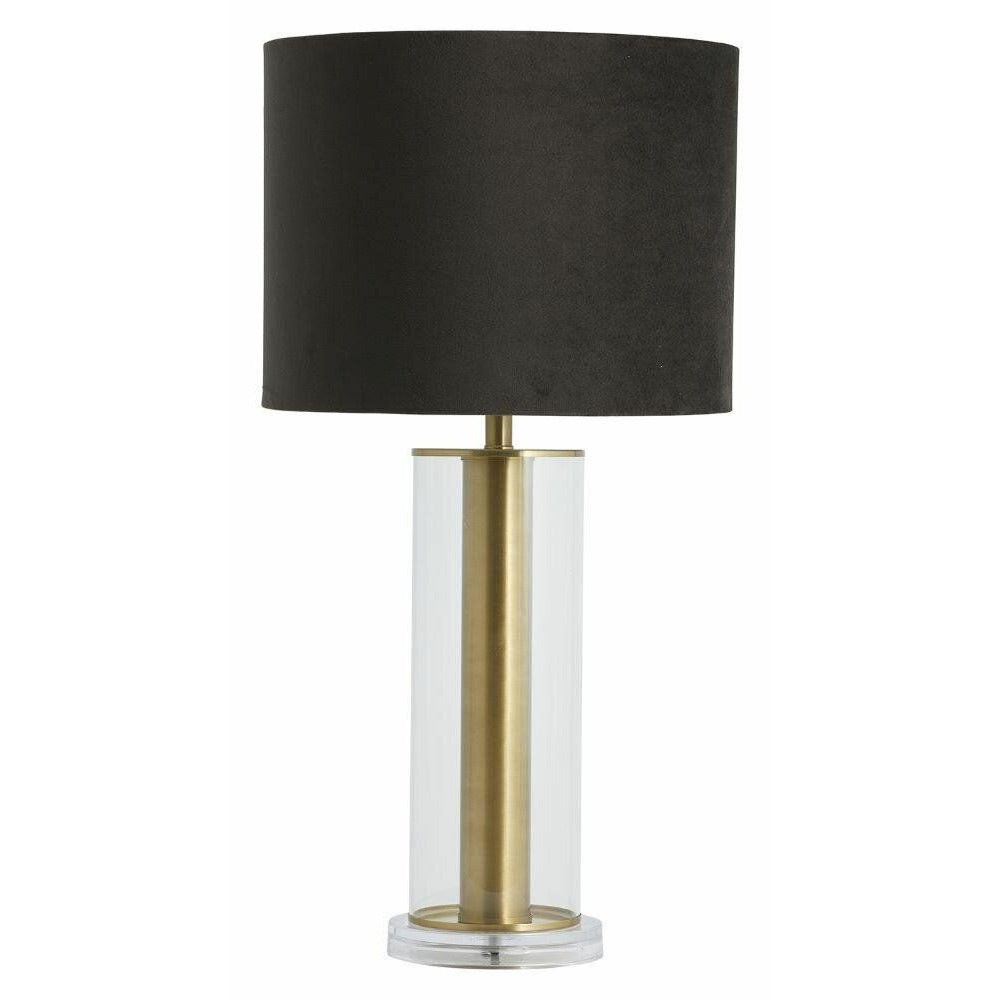 Lampshade Nordal em veludo - ø33 cm - castanho escuro