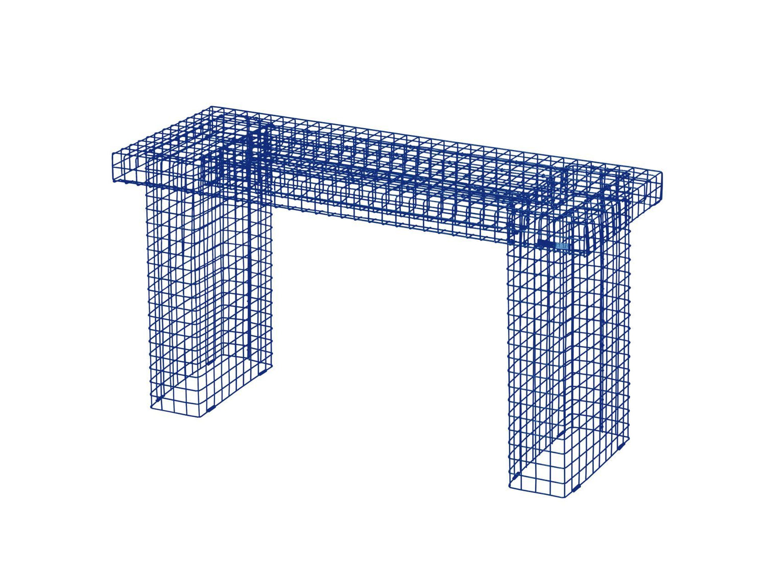 Kalager Design Wire Bench, marinho azul