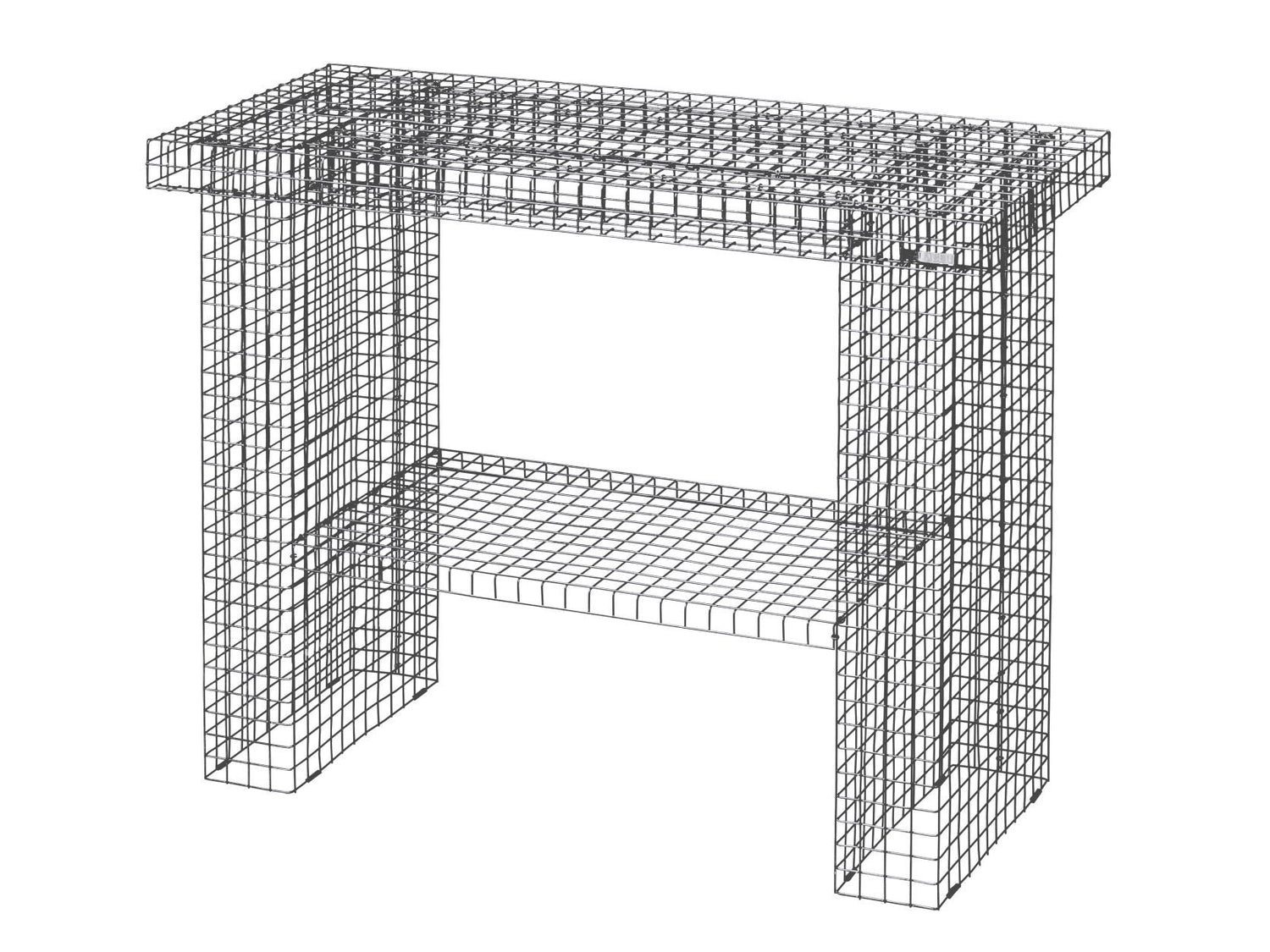 Kalager Design Console Table, Alu Zinc