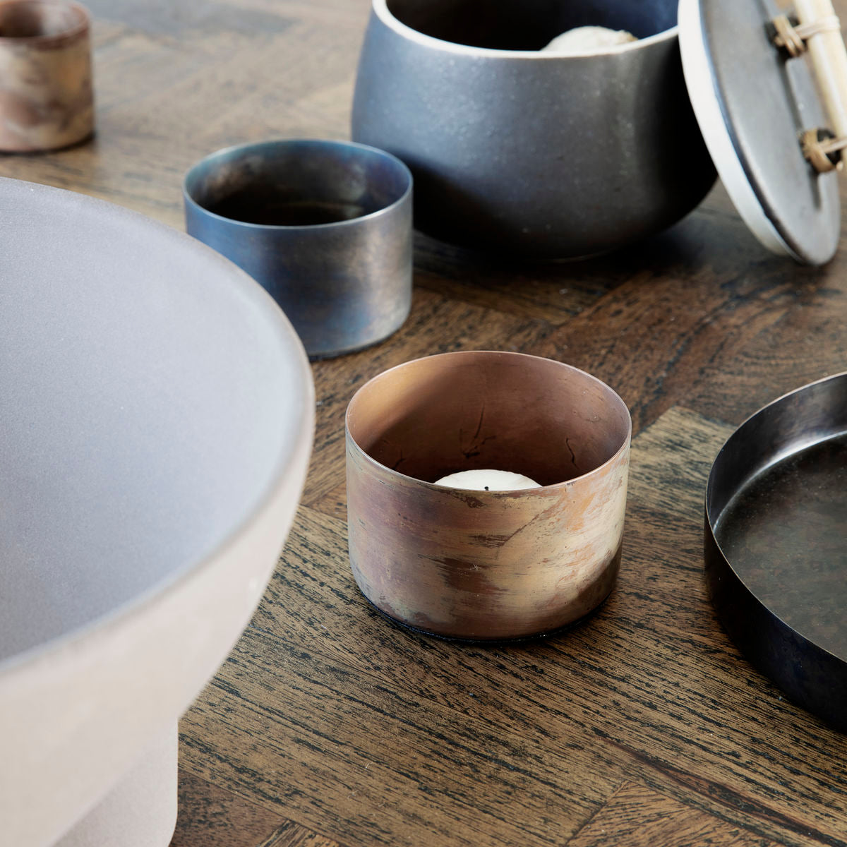 House Doctor - Stage do Lighthouse, defina, cobre antigo - H: 5 cm, dia: 8 cm