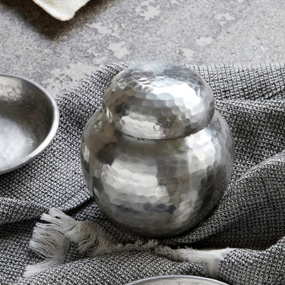 Médico da casa - armazenamento com tampa, galior, acabamento prateado - dia: 11,5 cm