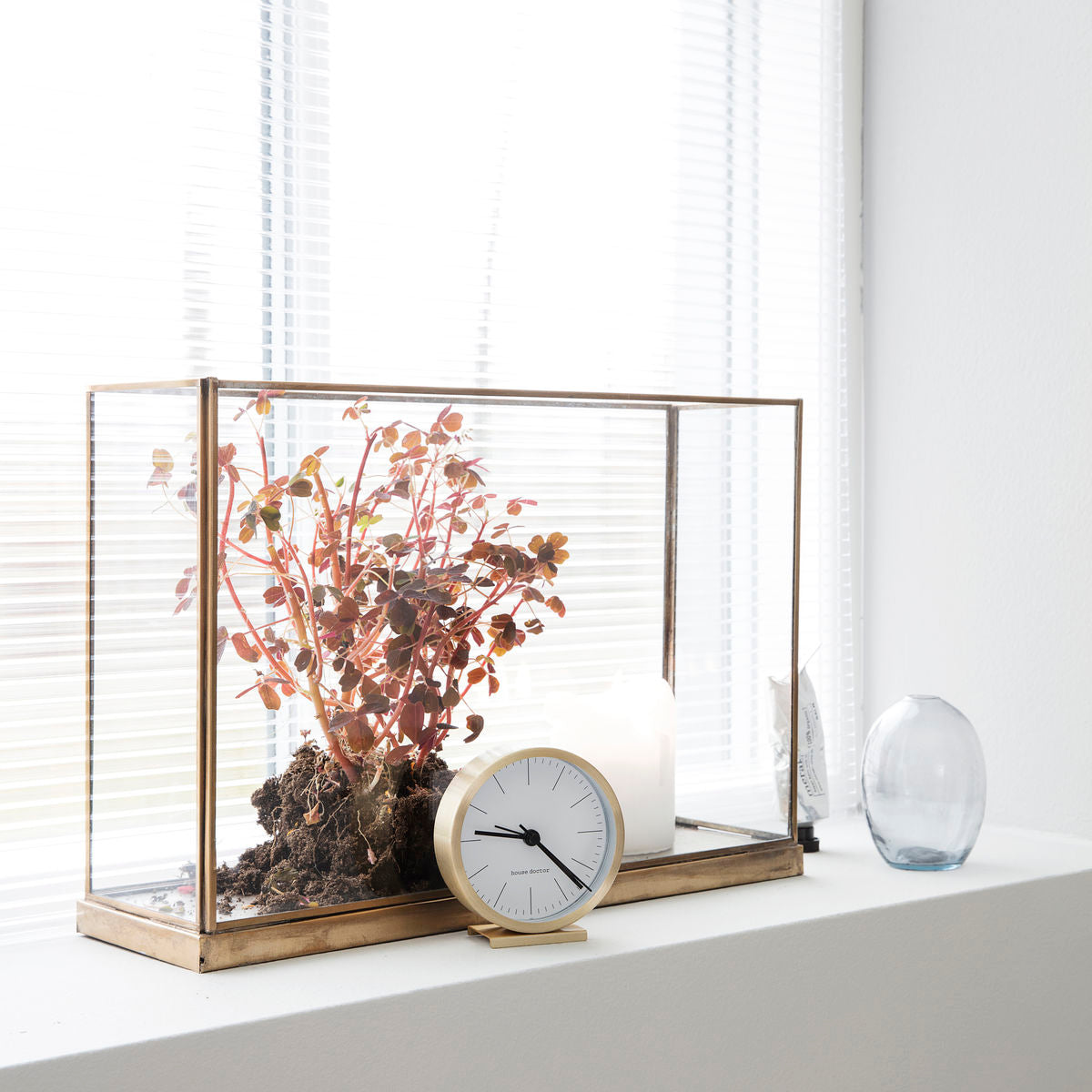 House Doctor - Caixa expositora, Metálica antiga - l: 40 cm, l: 11 cm, h: 27 cm