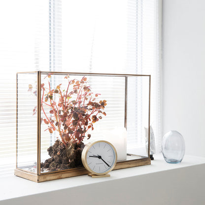 House Doctor - Caixa expositora, Metálica antiga - l: 40 cm, l: 11 cm, h: 27 cm