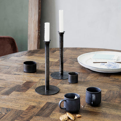 Médico da Câmara - Candlestick, Latuna, cobre antigo - H: 27 cm, dia: 12,5 cm