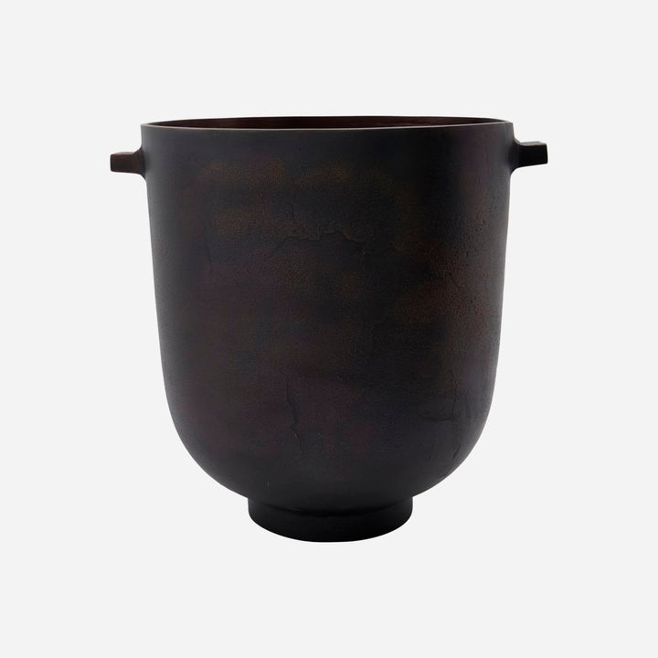 Pote de Herb Doctor House, Foem, Brass Brivened-H: 28 cm, DIA: 25 cm