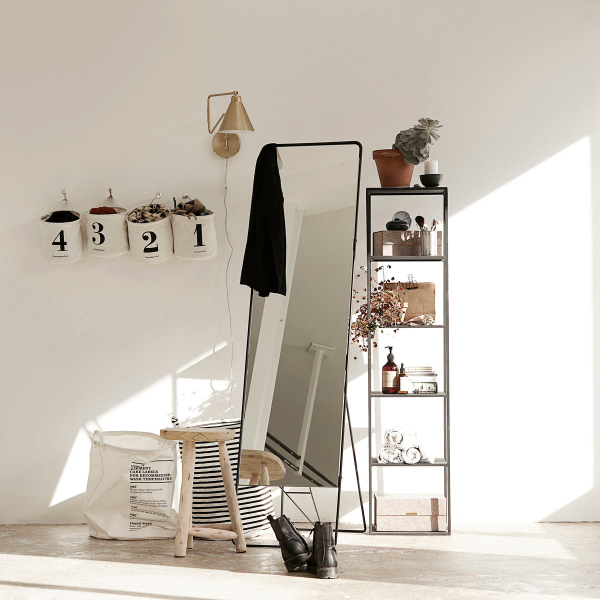 House Doctor - Espelho de chão, Chic, Preto - w: 45 cm, h: 175 cm