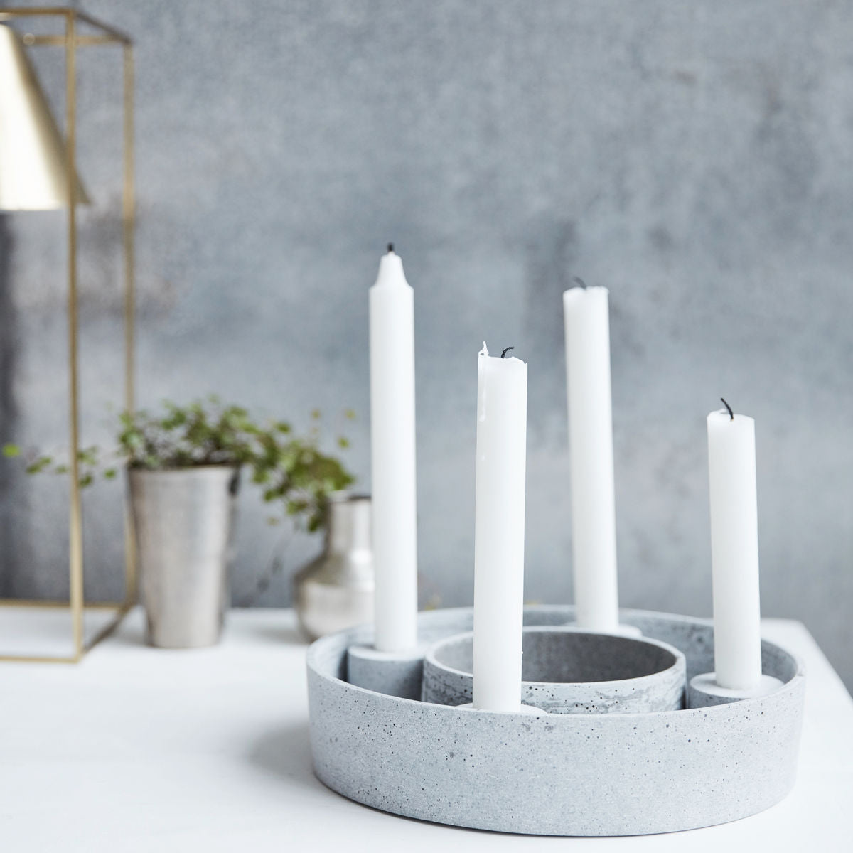 Médico da Casa - Candlestick, The Ring, Gray - H: 6 cm, dia: 26 cm