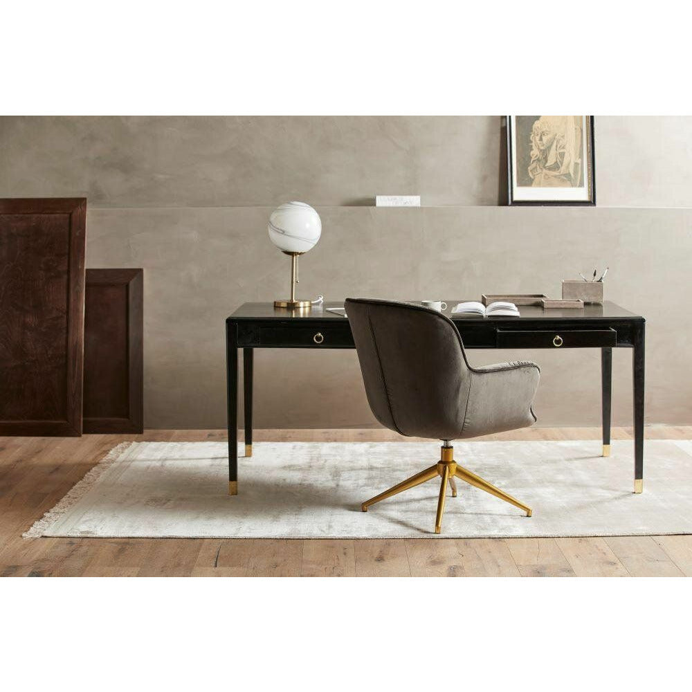 EMS Desk in Mango Tree - 179x90 - acabamento preto/dourado