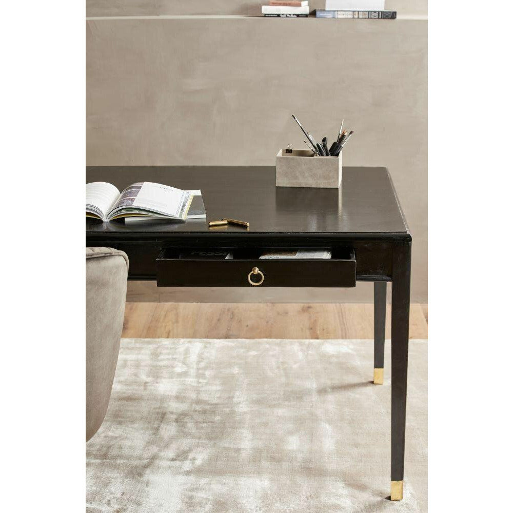 EMS Desk in Mango Tree - 179x90 - acabamento preto/dourado