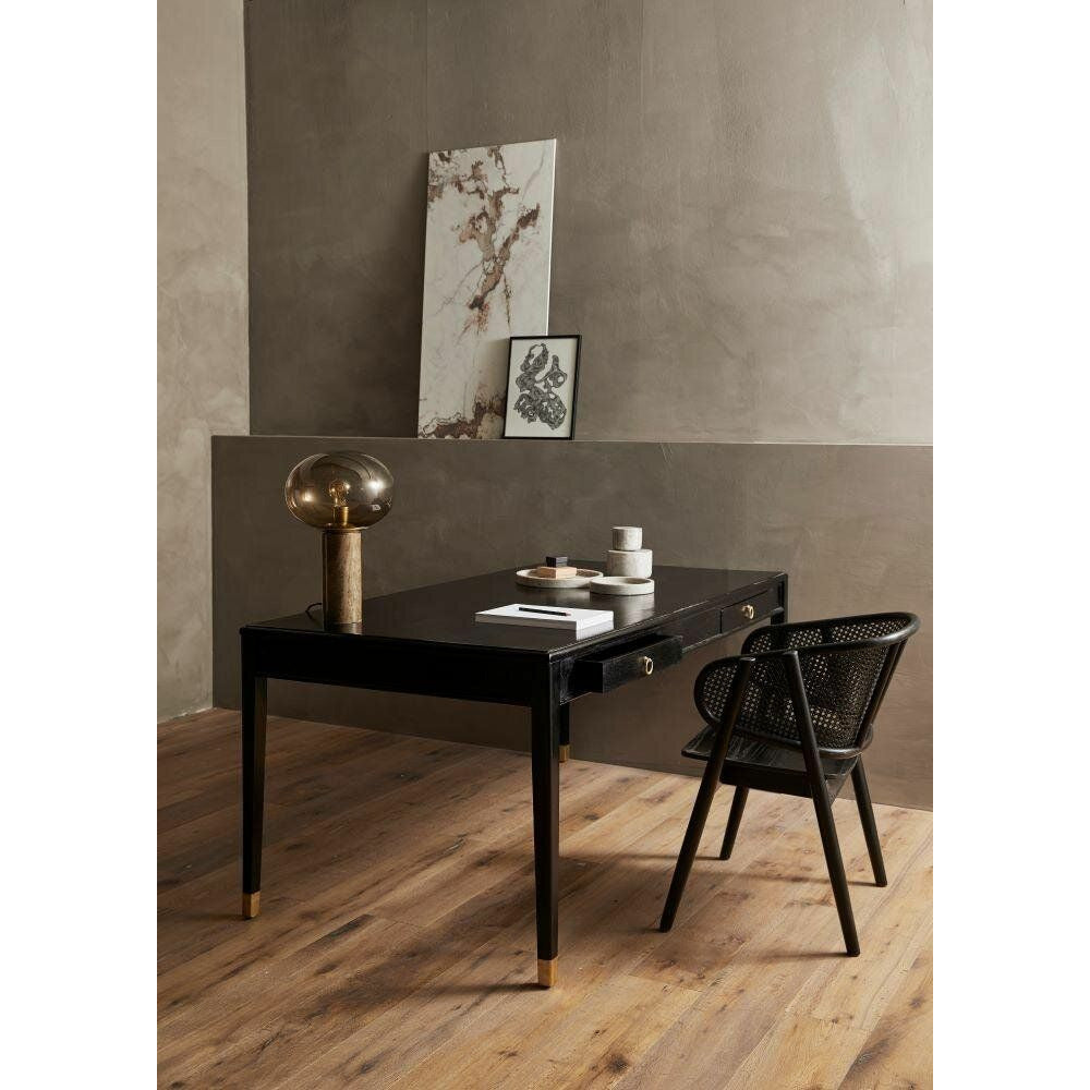 EMS Desk in Mango Tree - 179x90 - acabamento preto/dourado