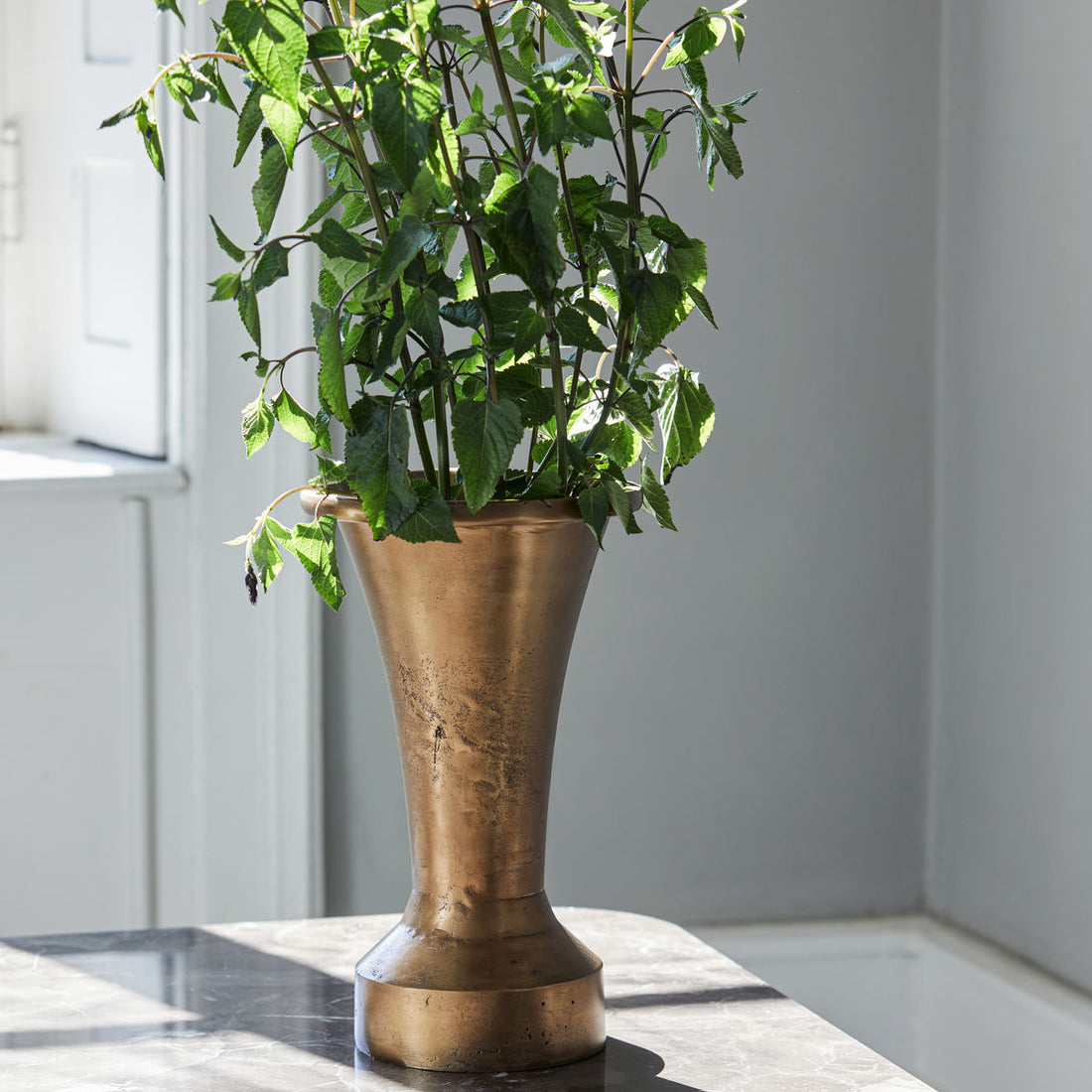 House Doctor-Vase, Florista, Brass antigo-H: 33 cm, dia: 20 cm