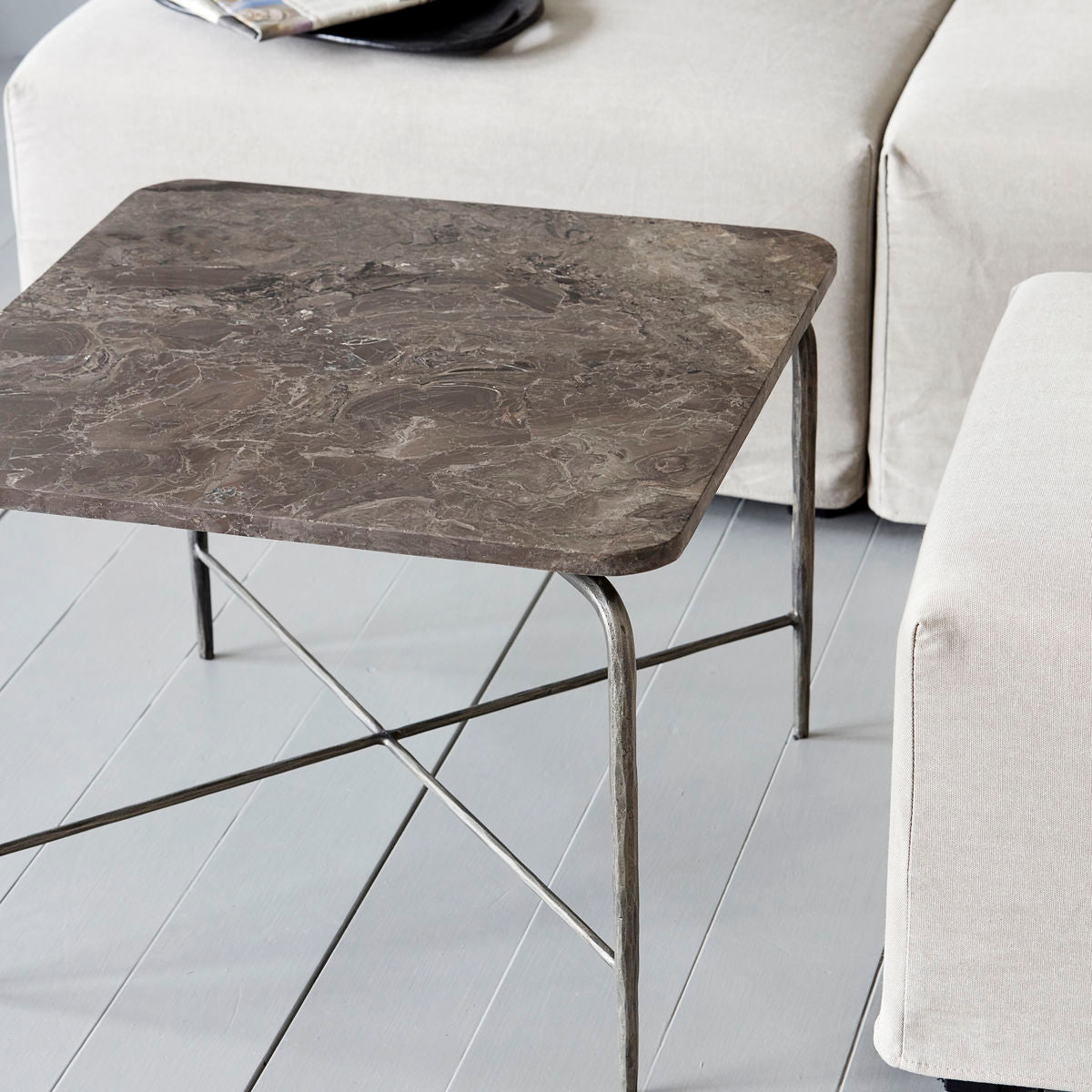 House Doctor-Mesa de centro, quadrada, marrom-l: 60 cm, l: 60 cm, h: 45 cm