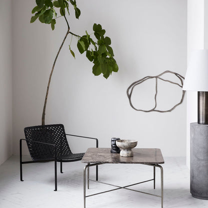 House Doctor - Mesa de centro, Quadrada, Marrom - l: 80 cm, l: 80 cm, h: 45 cm