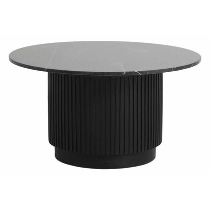 Mesa Redonda Nordal ERIE em madeira e mármore - ø75 cm - preto