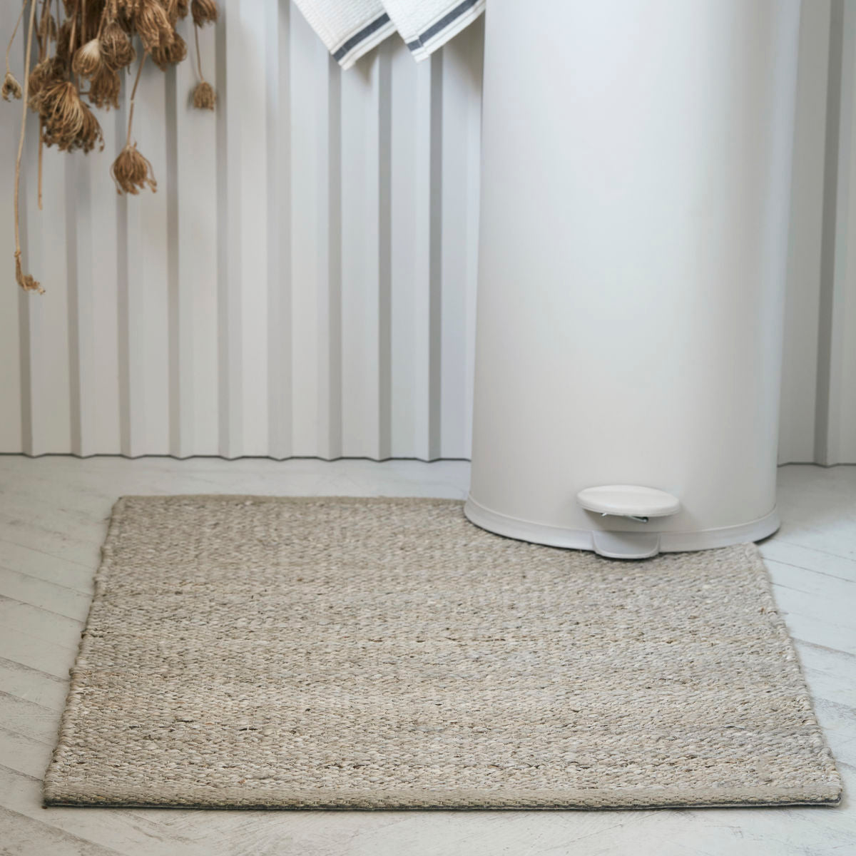 Casa Doctor Rug, Hempi, cinza claro L: 90 cm, W: 60 cm