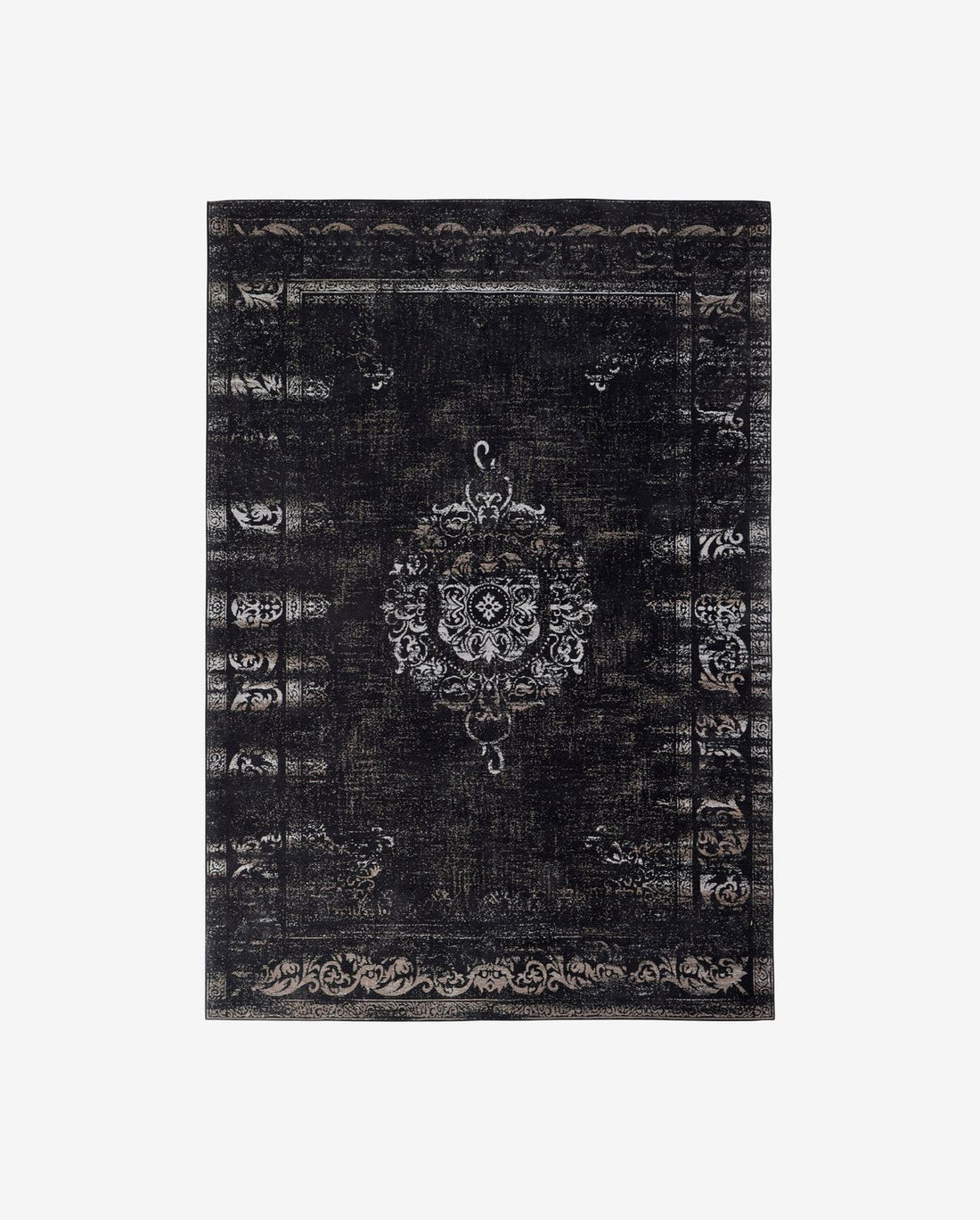 Grand tecida Cotton Clanta - 200x290 - cinza escuro/preto