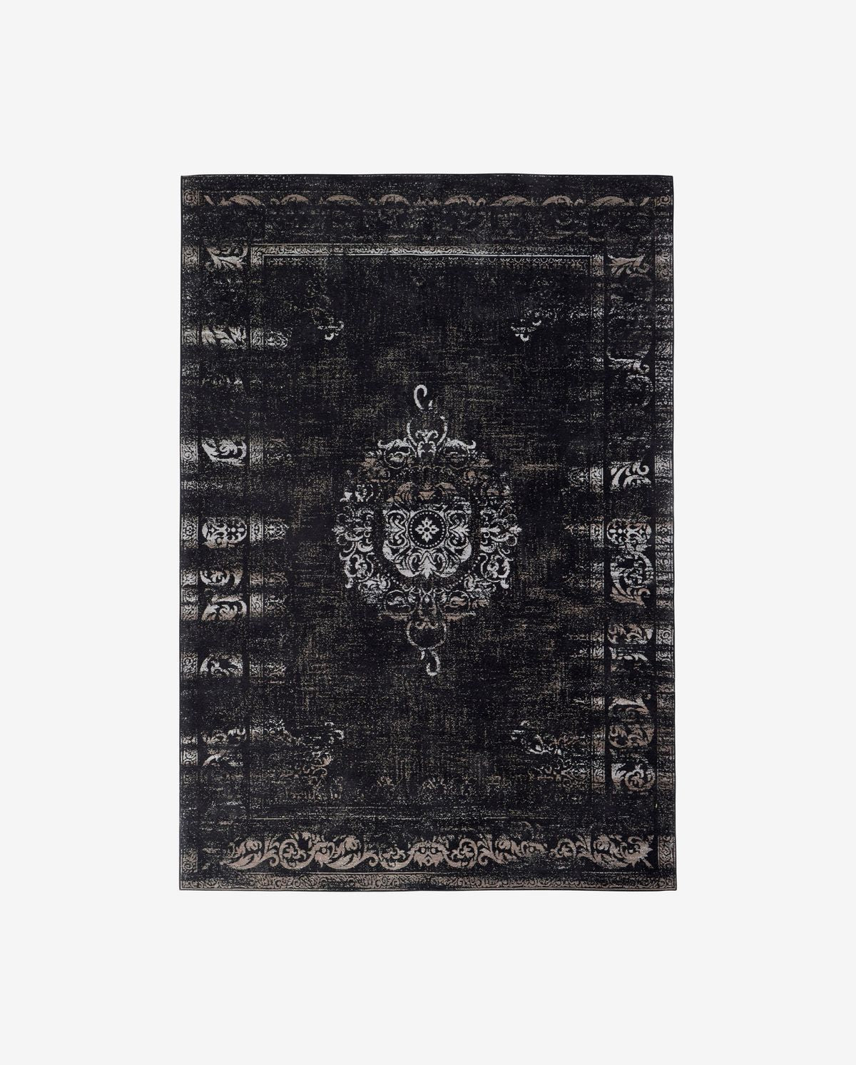 Grand tecida Cotton Clanta - 200x290 - cinza escuro/preto