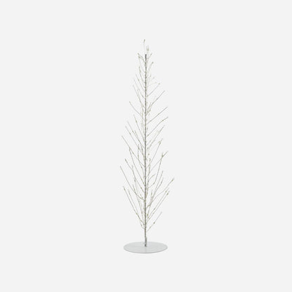 House Doctor Christmas Tree em arame de aço, brilho, branco-H: 60 cm, dia: 12 cm