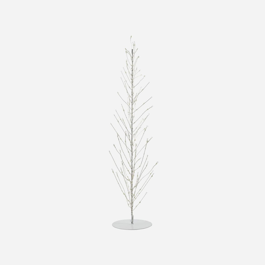 House Doctor Christmas Tree em arame de aço, brilho, branco-H: 60 cm, dia: 12 cm