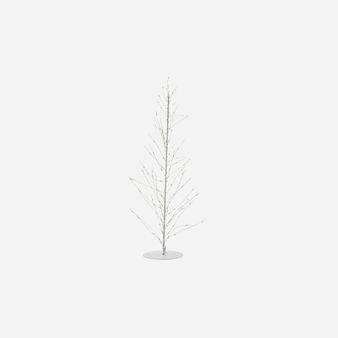 House Doctor Christmas Tree em arame de aço, brilho, branco-H: 45 cm, dia: 12 cm