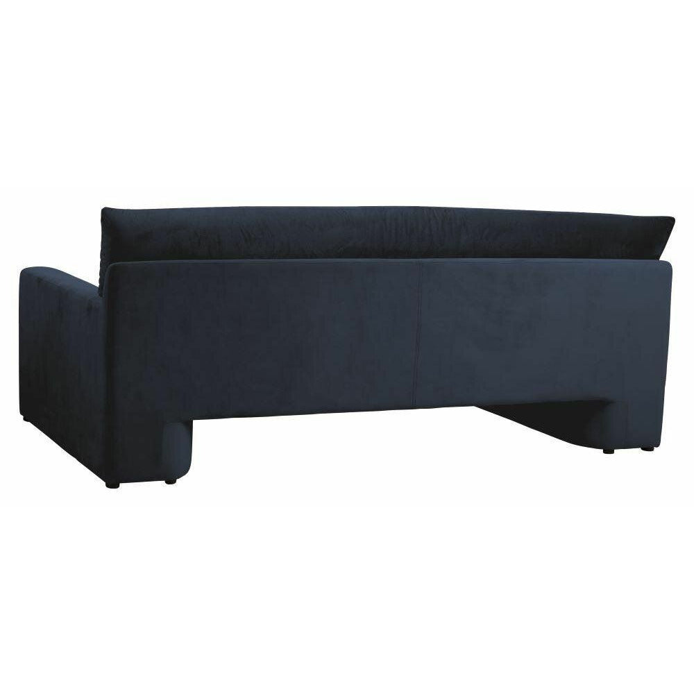 Sofá Geo Nordal com estofamento em veludo - L215 cm - azul escuro