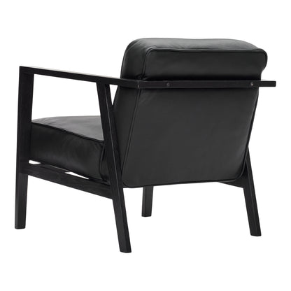 Móveis Andersen - Cadeira de lounge LC1 - couro preto/moldura em preto lacado