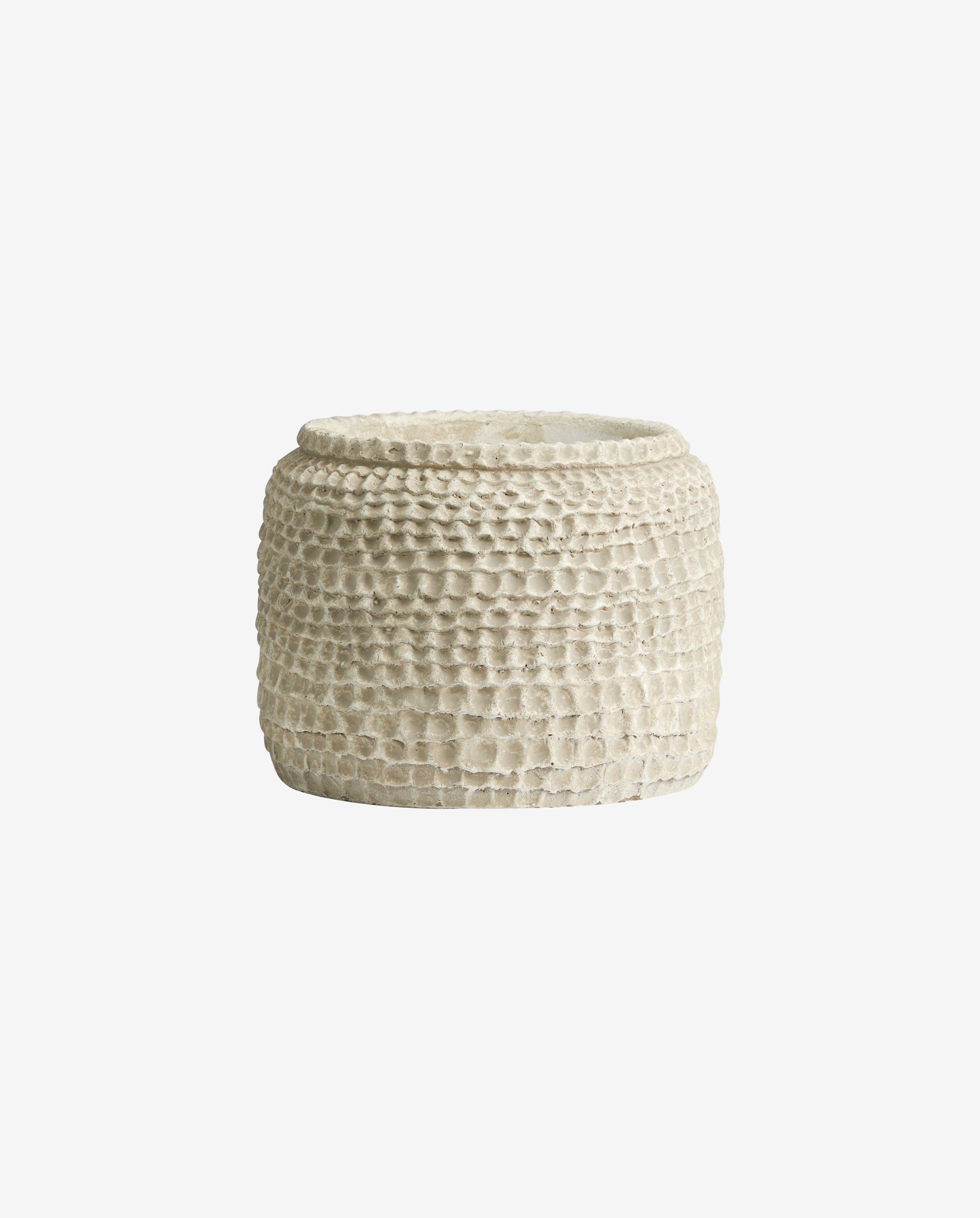 Jarra aoba em cimento, l - branco