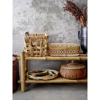 Bloomingville Dy Basket w/tampa, rød, bambus