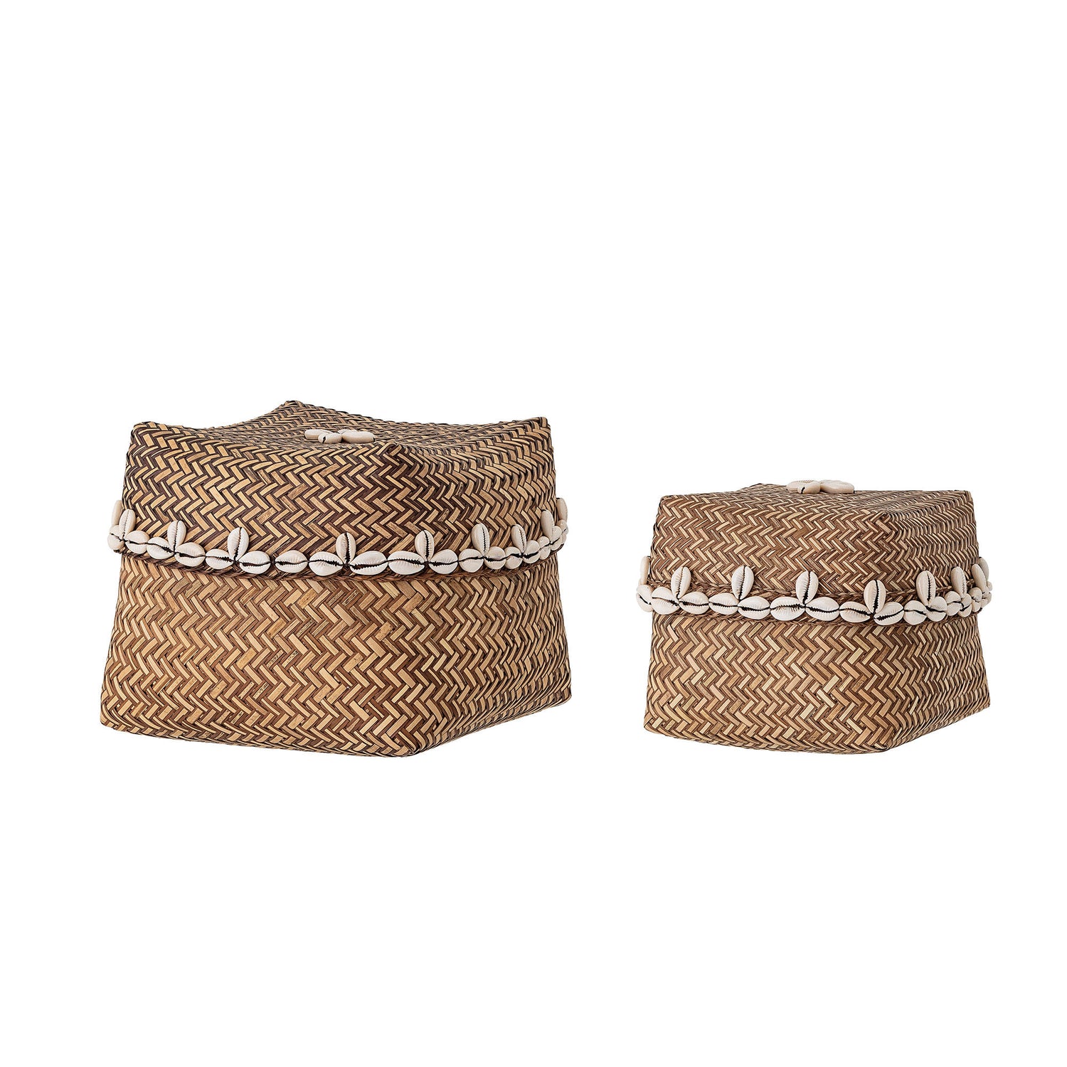 Bloomingville Seval Basket com tampa, natureza, bambu