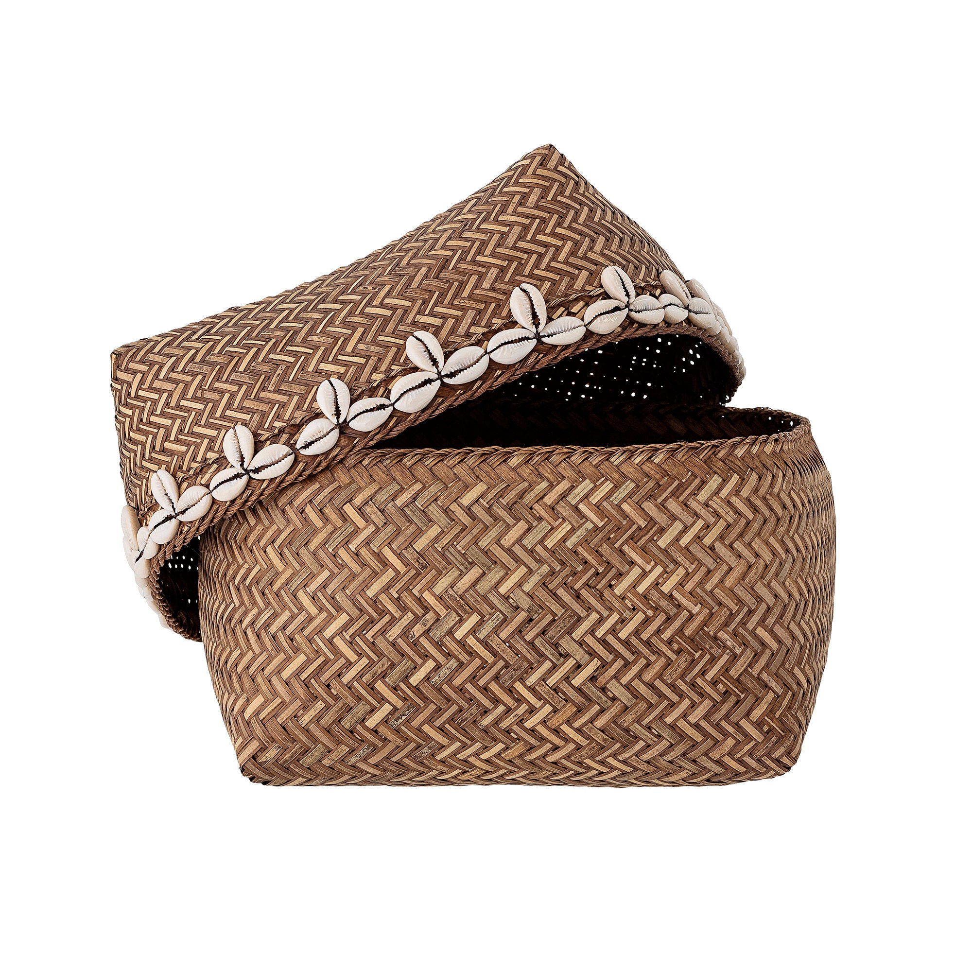 Bloomingville Seval Basket com tampa, natureza, bambu